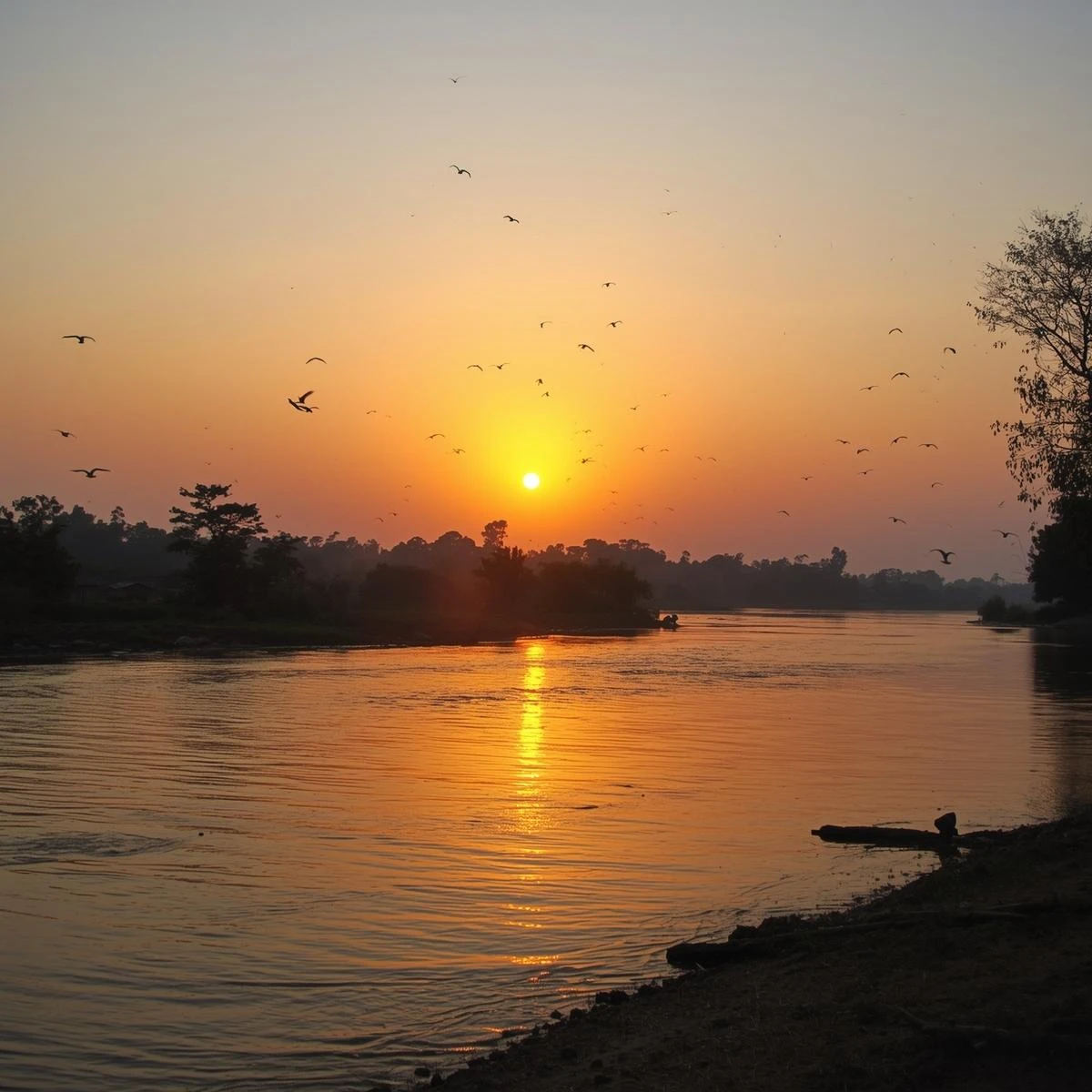 Sunset View at Rapti Riverside